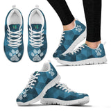 Geometric pattern with Paw Print - Women's Sneakers-Sneakers-I love Veterinary