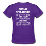 Social distancing Vet Tech Gildan Ultra Cotton Ladies T-Shirt-Ultra Cotton Ladies T-Shirt | Gildan G200L-I love Veterinary