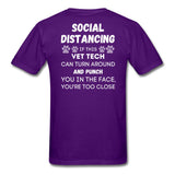 Social distancing Vet Tech Unisex T-Shirt-Unisex Classic T-Shirt | Fruit of the Loom 3930-I love Veterinary