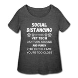 Social distancing Vet Tech Women's Curvy T-shirt-Women’s Curvy T-Shirt | LAT 3804-I love Veterinary