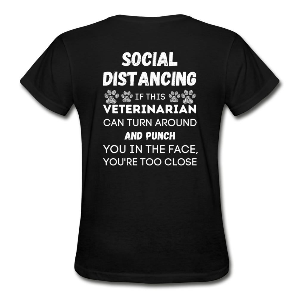 Social distancing Veterinarian Gildan Ultra Cotton Ladies T-Shirt-Ultra Cotton Ladies T-Shirt | Gildan G200L-I love Veterinary
