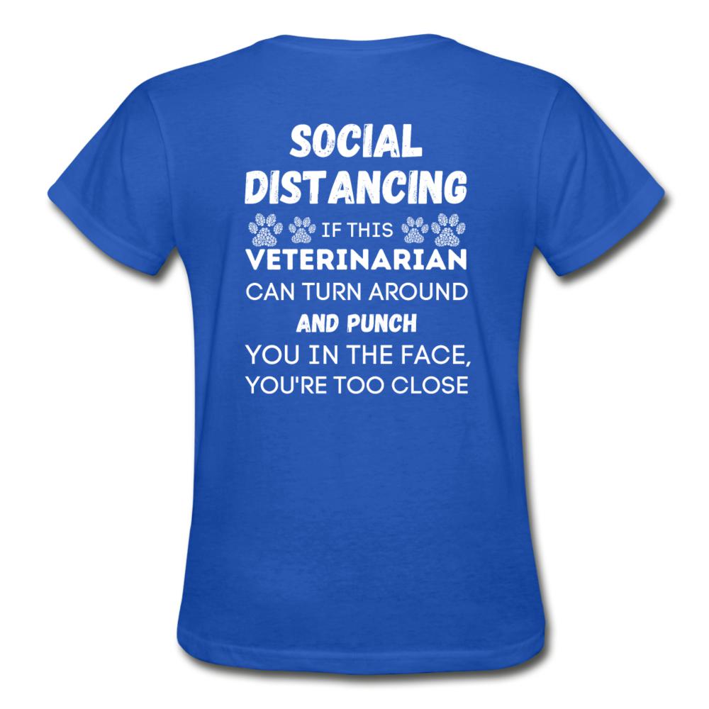 Social distancing Veterinarian Gildan Ultra Cotton Ladies T-Shirt-Ultra Cotton Ladies T-Shirt | Gildan G200L-I love Veterinary