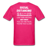 Social distancing Veterinarian Unisex T-Shirt-Unisex Classic T-Shirt | Fruit of the Loom 3930-I love Veterinary