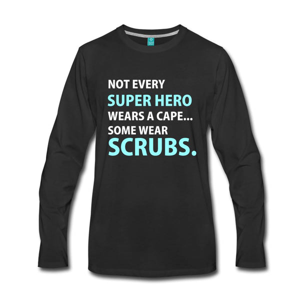 Some Super heroes Wear Scrubs Men's Premium Long Sleeve T-Shirt-Men's Premium Long Sleeve T-Shirt | Spreadshirt 875-I love Veterinary