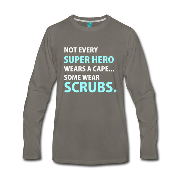 Some Super heroes Wear Scrubs Men's Premium Long Sleeve T-Shirt-Men's Premium Long Sleeve T-Shirt | Spreadshirt 875-I love Veterinary