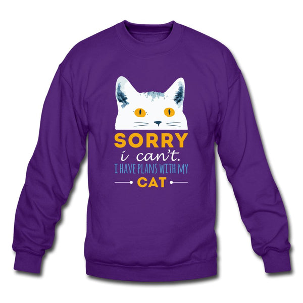 Sorry I can't I have plans with my Cat Crewneck Sweatshirt-Unisex Crewneck Sweatshirt | Gildan 18000-I love Veterinary