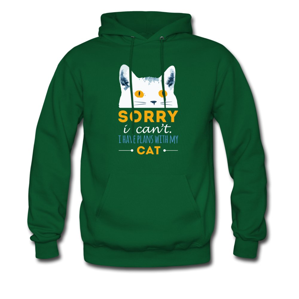 Sorry I can't I have plans with my Cat Unisex Hoodie-Men's Hoodie | Hanes P170-I love Veterinary