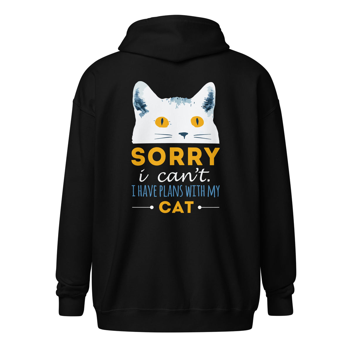Sorry I can't I have plans with my Cat Unisex Zip Hoodie-Unisex Zip Hoodie | Gildan 18600-I love Veterinary