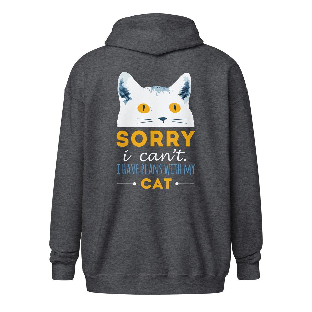 Sorry I can't I have plans with my Cat Unisex Zip Hoodie-Unisex Zip Hoodie | Gildan 18600-I love Veterinary