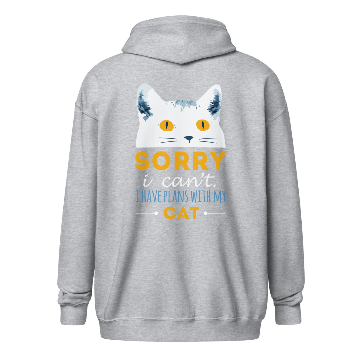 Sorry I can't I have plans with my Cat Unisex Zip Hoodie-Unisex Zip Hoodie | Gildan 18600-I love Veterinary