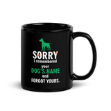 Sorry I remembered your dog's name and forgot yours Black Glossy Mug-Black Glossy Mug-I love Veterinary
