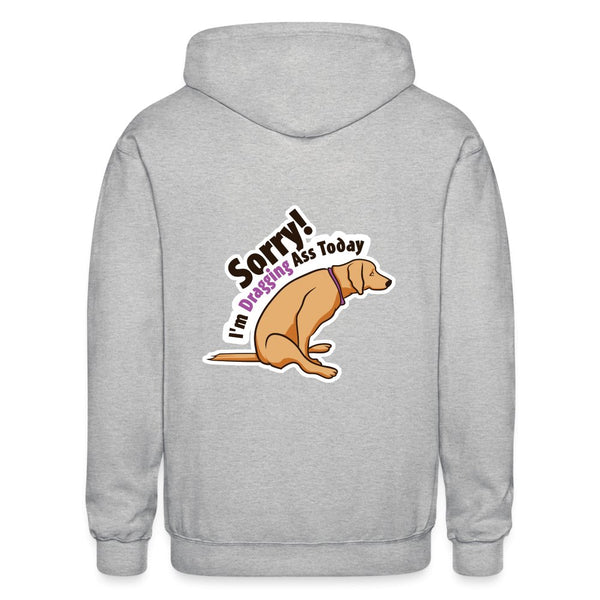 Sorry I'm dragging ass today Zip Hoodie Gildan Heavy Blend Adult Zip Hoodie-Heavy Blend Adult Zip Hoodie | Gildan G18600-I love Veterinary
