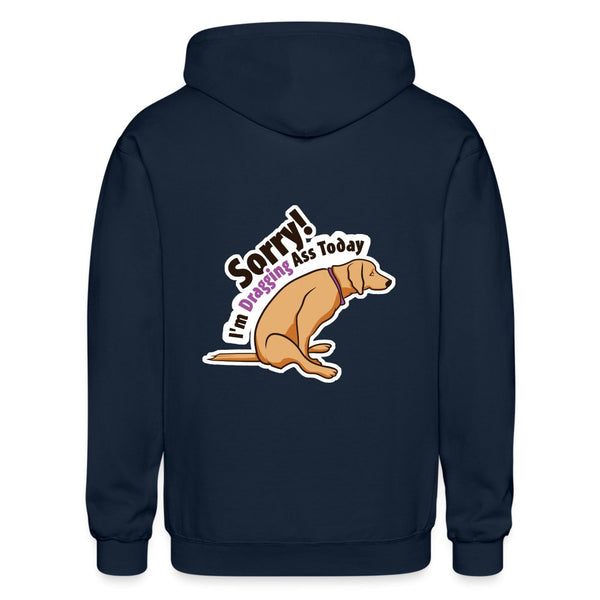 Sorry I'm dragging ass today Zip Hoodie Gildan Heavy Blend Adult Zip Hoodie-Heavy Blend Adult Zip Hoodie | Gildan G18600-I love Veterinary