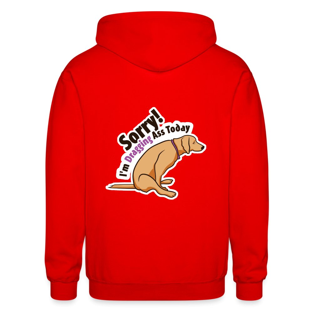 Sorry I'm dragging ass today Zip Hoodie Gildan Heavy Blend Adult Zip Hoodie-Heavy Blend Adult Zip Hoodie | Gildan G18600-I love Veterinary