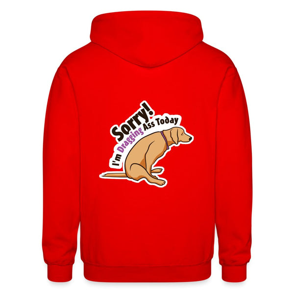 Sorry I'm dragging ass today Zip Hoodie Gildan Heavy Blend Adult Zip Hoodie-Heavy Blend Adult Zip Hoodie | Gildan G18600-I love Veterinary