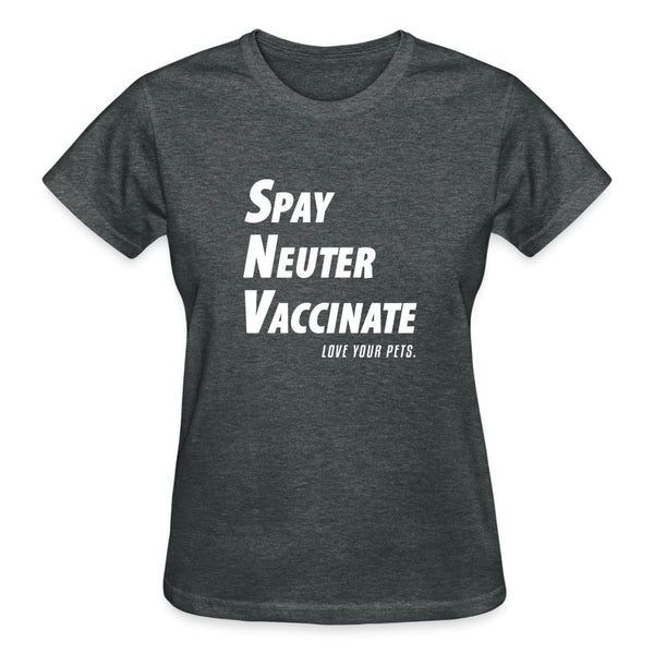 Spay, neuter, vaccinate! Love your pets Gildan Ultra Cotton Ladies T-Shirt-Ultra Cotton Ladies T-Shirt | Gildan G200L-I love Veterinary