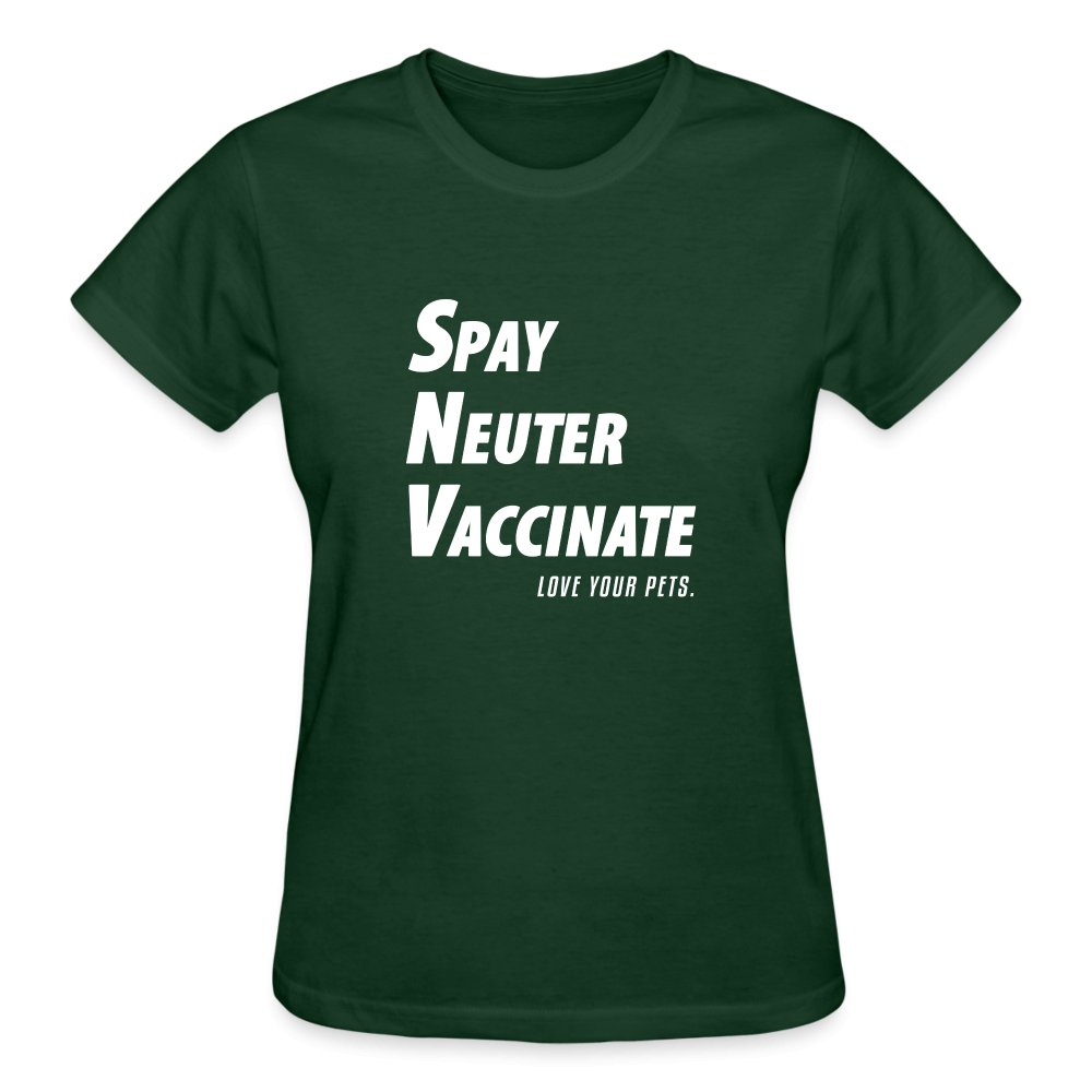 Spay, neuter, vaccinate! Love your pets Gildan Ultra Cotton Ladies T-Shirt-Ultra Cotton Ladies T-Shirt | Gildan G200L-I love Veterinary