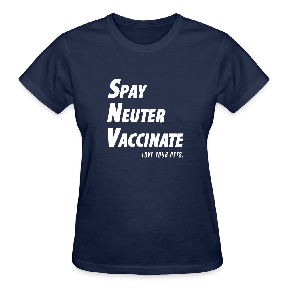 Spay, neuter, vaccinate! Love your pets Gildan Ultra Cotton Ladies T-Shirt-Ultra Cotton Ladies T-Shirt | Gildan G200L-I love Veterinary