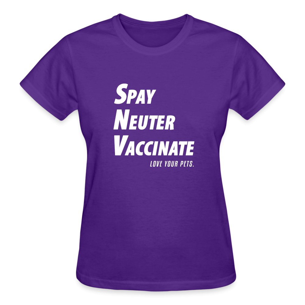 Spay, neuter, vaccinate! Love your pets Gildan Ultra Cotton Ladies T-Shirt-Ultra Cotton Ladies T-Shirt | Gildan G200L-I love Veterinary