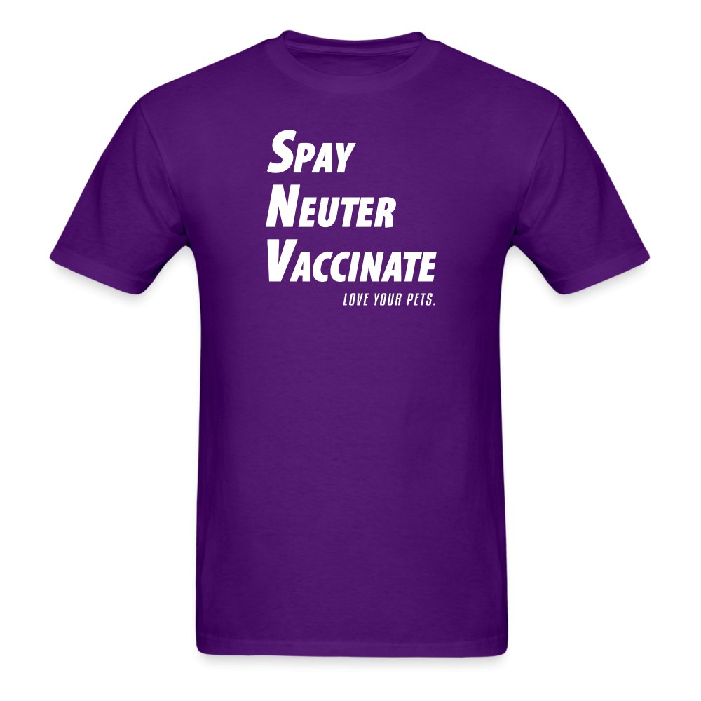 Spay, neuter, vaccinate! Love your pets Unisex T-shirt-Unisex Classic T-Shirt | Fruit of the Loom 3930-I love Veterinary