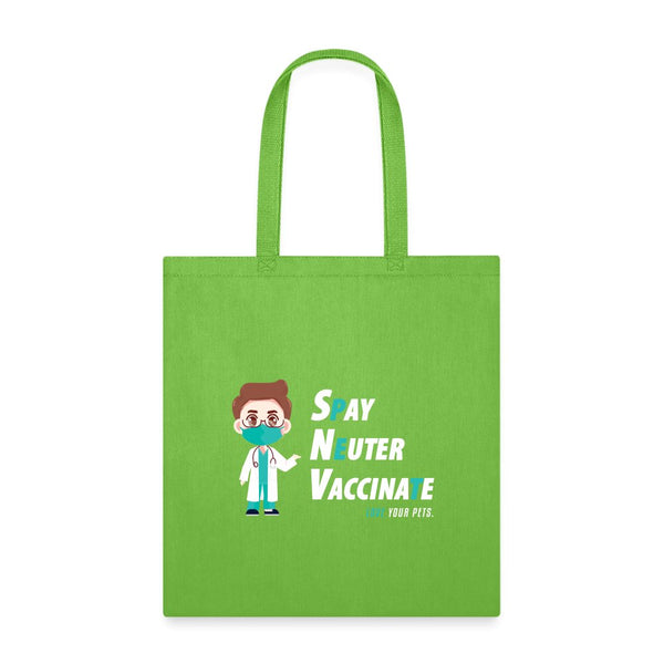 Spay, neuter, vaccinate! Man Cotton Tote Bag-Tote Bag | Q-Tees Q800-I love Veterinary