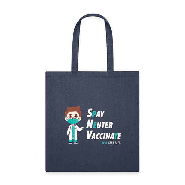 Spay, neuter, vaccinate! Man Cotton Tote Bag-Tote Bag | Q-Tees Q800-I love Veterinary