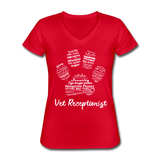 Vet Receptionist Women's V-Neck T-Shirt-Women's V-Neck T-Shirt | Fruit of the Loom L39VR-I love Veterinary