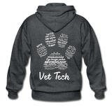Vet Tech - Paw Print Unisex Zip Hoodie-Gildan Heavy Blend Adult Zip Hoodie-I love Veterinary
