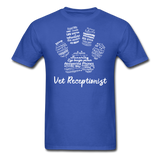 Vet Receptionist Pawprint Unisex T-shirt-Unisex Classic T-Shirt | Fruit of the Loom 3930-I love Veterinary