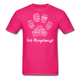 Vet Receptionist Pawprint Unisex T-shirt-Unisex Classic T-Shirt | Fruit of the Loom 3930-I love Veterinary