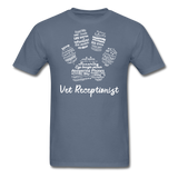 Vet Receptionist Pawprint Unisex T-shirt-Unisex Classic T-Shirt | Fruit of the Loom 3930-I love Veterinary