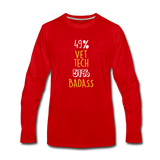 49% Vet tech 51% Badass Unisex Premium Long Sleeve T-Shirt-Men's Premium Long Sleeve T-Shirt | Spreadshirt 875-I love Veterinary