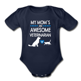 My Mom's an Awesome Veterinarian Baby Bodysuit/Infant/Toddler T-shirt/Onesie/Baby Onesie/Newborn Gift/Baby Shower Gift-Organic Short Sleeve Baby Bodysuit | Spreadshirt 401-I love Veterinary