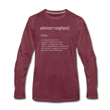 Vet Receptionist Definition Unisex Premium Long Sleeve T-Shirt-Men's Premium Long Sleeve T-Shirt | Spreadshirt 875-I love Veterinary