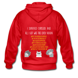 I survived curbside and all i got was this lousy Hoodie Unisex Zip Hoodie-Heavy Blend Adult Zip Hoodie | Gildan G18600-I love Veterinary