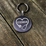 Veterinarian Stethoscope tag-Stethoscope tag-I love Veterinary