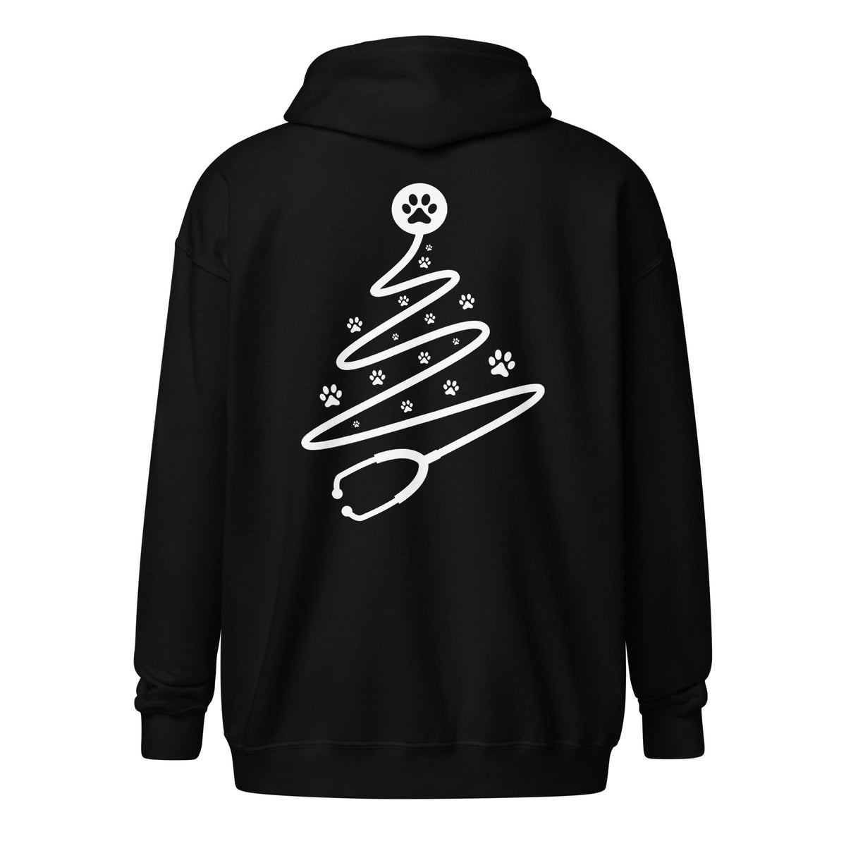 Stethoscope tree Zip Hoodie-Unisex Zip Hoodie | Gildan 18600-I love Veterinary