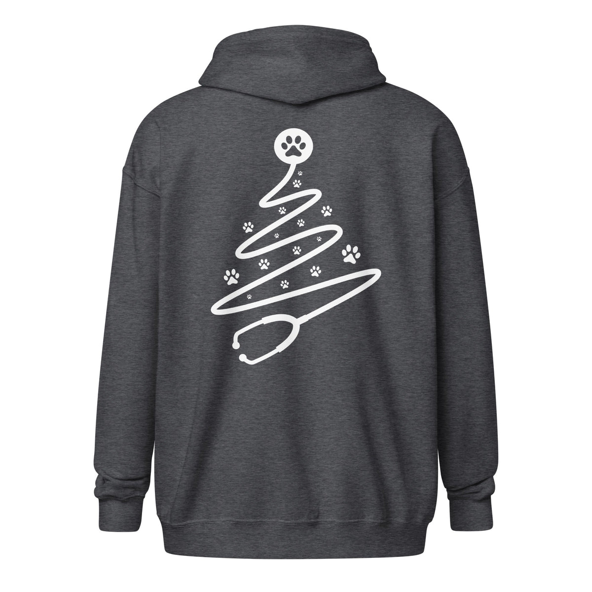 Stethoscope tree Zip Hoodie-Unisex Zip Hoodie | Gildan 18600-I love Veterinary