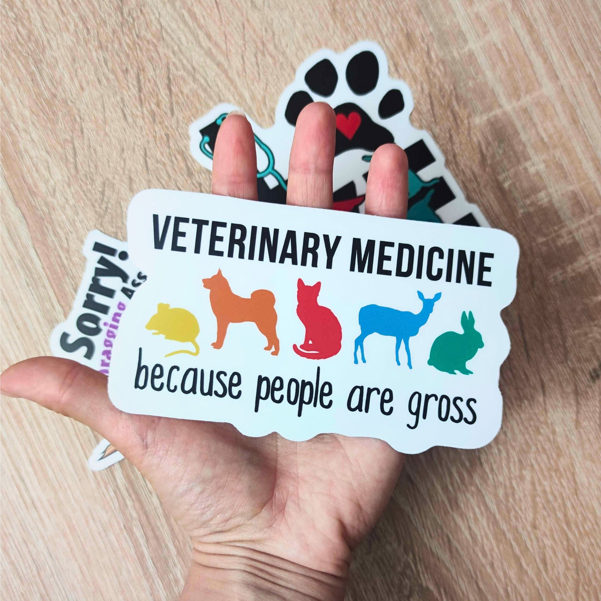 STICKERS Bundle! 3 for 2-Kiss-Cut Stickers-I love Veterinary