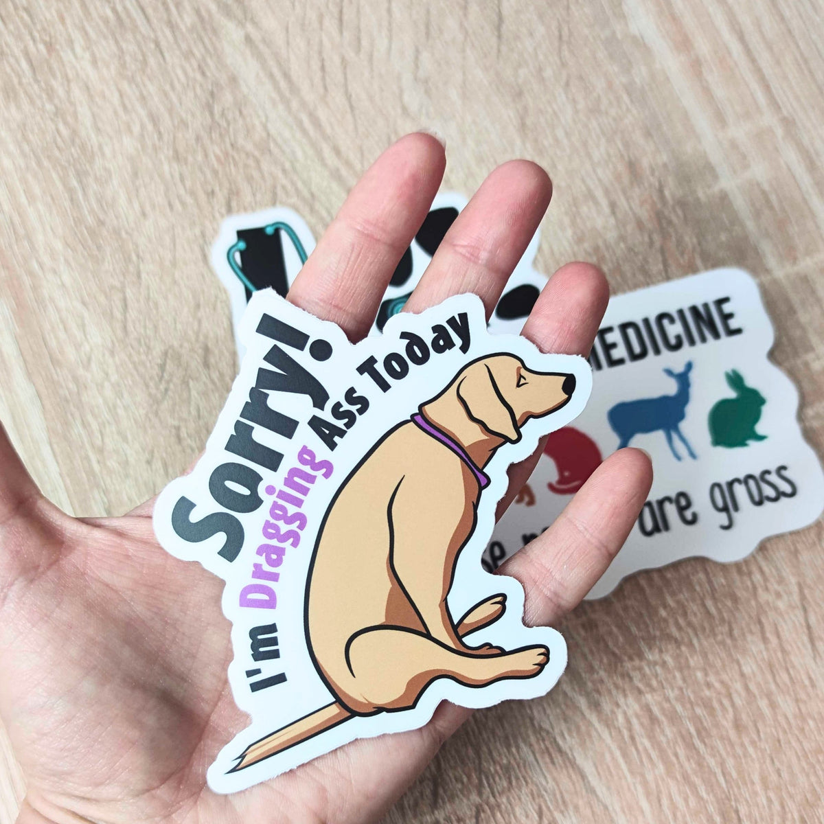 STICKERS Bundle! 3 for 2-Kiss-Cut Stickers-I love Veterinary