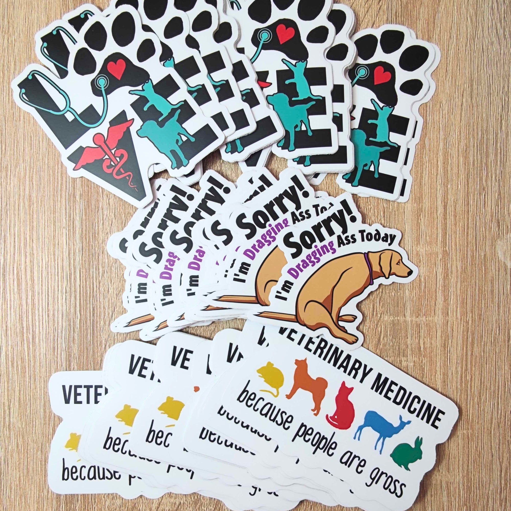 Pink Vet Sticker STICKERS Bundle! 3 for 2 – I love Veterinary