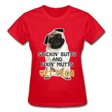 Stickin' butts and fixin' mutts vet tech Gildan Ultra Cotton Ladies T-Shirt-Ultra Cotton Ladies T-Shirt | Gildan G200L-I love Veterinary