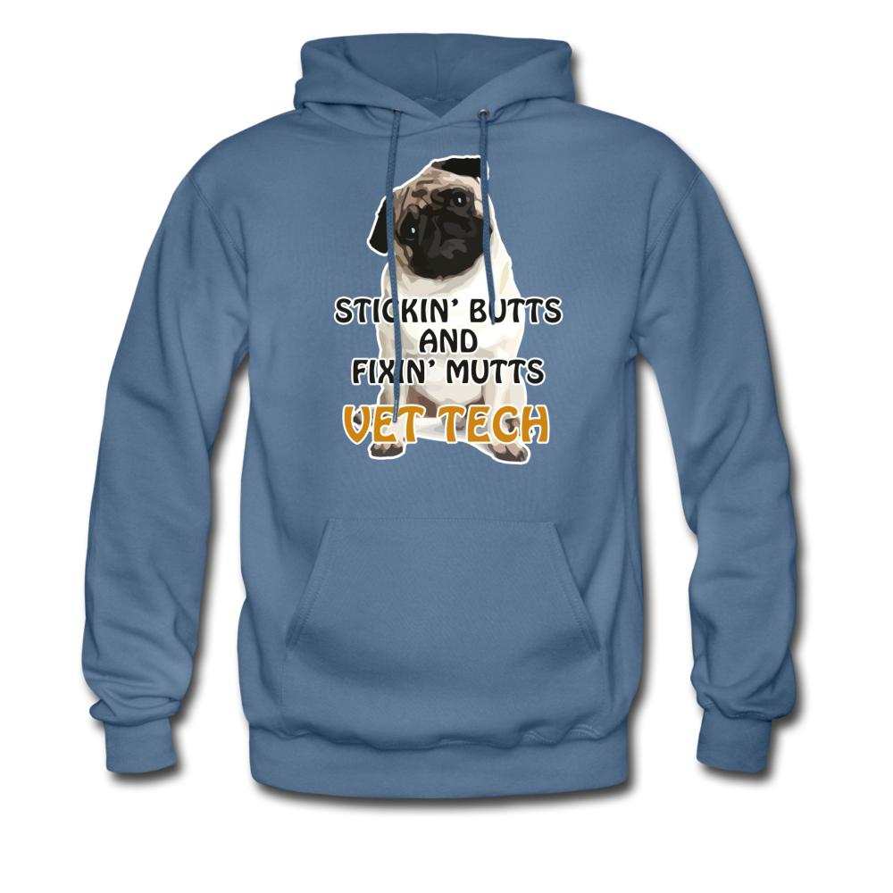 Stickin' butts and fixin' mutts vet tech Unisex Hoodie-Men's Hoodie | Hanes P170-I love Veterinary