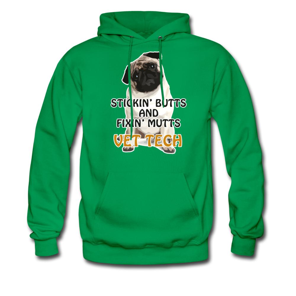 Stickin' butts and fixin' mutts vet tech Unisex Hoodie-Men's Hoodie | Hanes P170-I love Veterinary