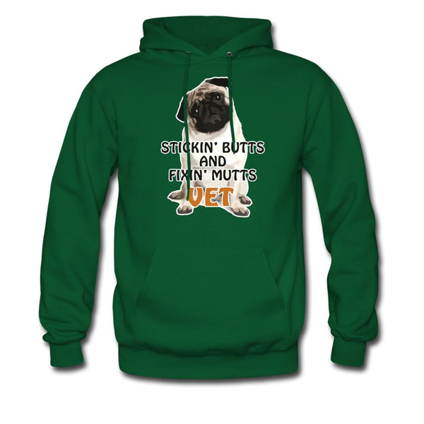 Stickin' butts and fixin' mutts Vet Unisex Hoodie-Men's Hoodie | Hanes P170-I love Veterinary