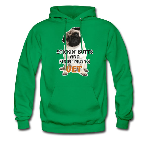 Stickin' butts and fixin' mutts Vet Unisex Hoodie-Men's Hoodie | Hanes P170-I love Veterinary