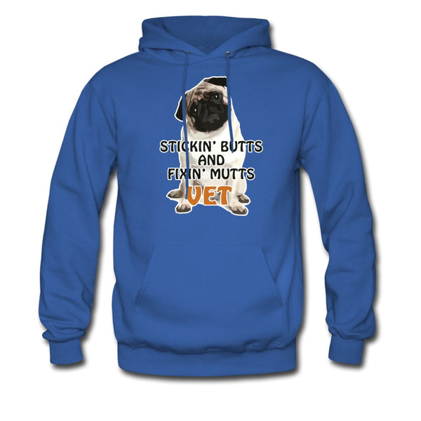 Stickin' butts and fixin' mutts Vet Unisex Hoodie-Men's Hoodie | Hanes P170-I love Veterinary