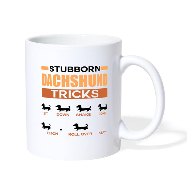 Stubborn dachshund tricks White Coffee or Tea Mug-Coffee/Tea Mug | BestSub B101AA-I love Veterinary