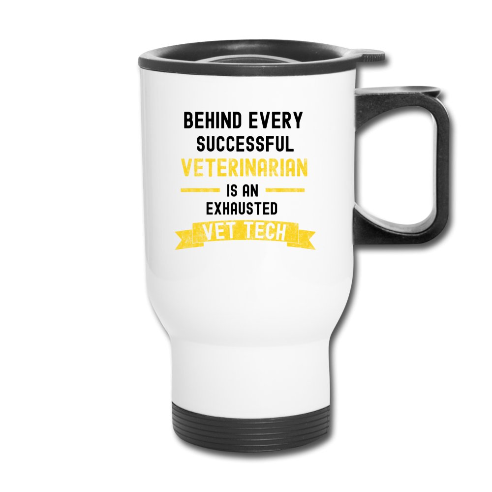 Successful Vet, Exhausted Vet Tech 14oz Travel Mug-Travel Mug | BestSub B4QC2-I love Veterinary