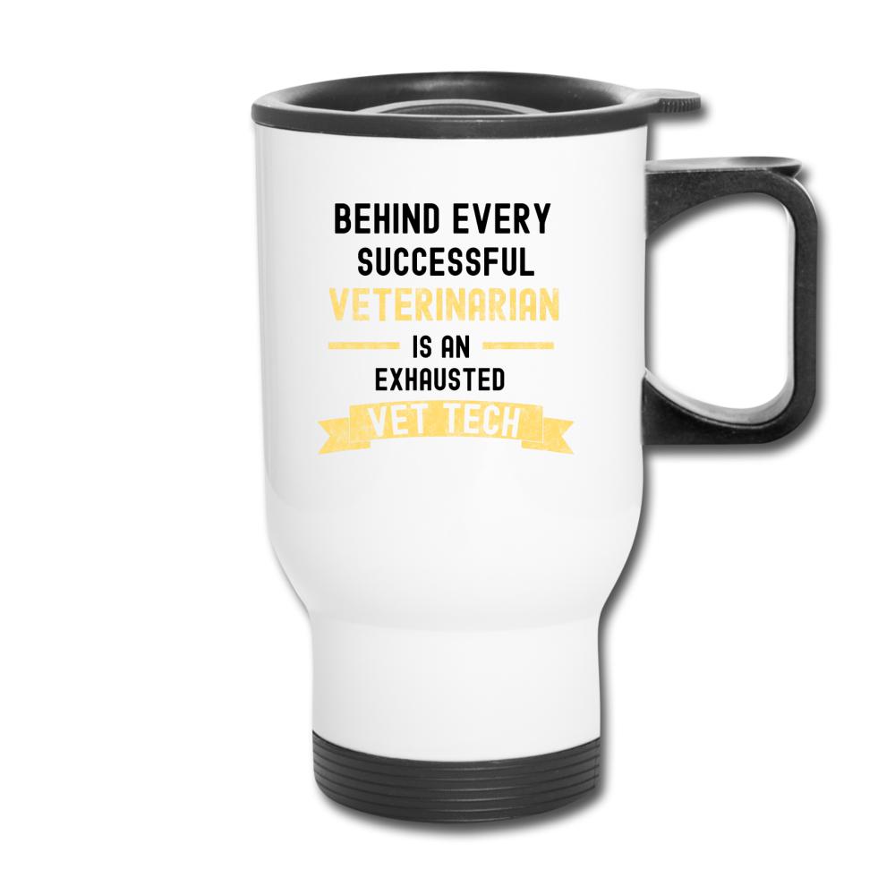 Successful Vet, Exhausted Vet Tech 14oz Travel Mug-Travel Mug | BestSub B4QC2-I love Veterinary